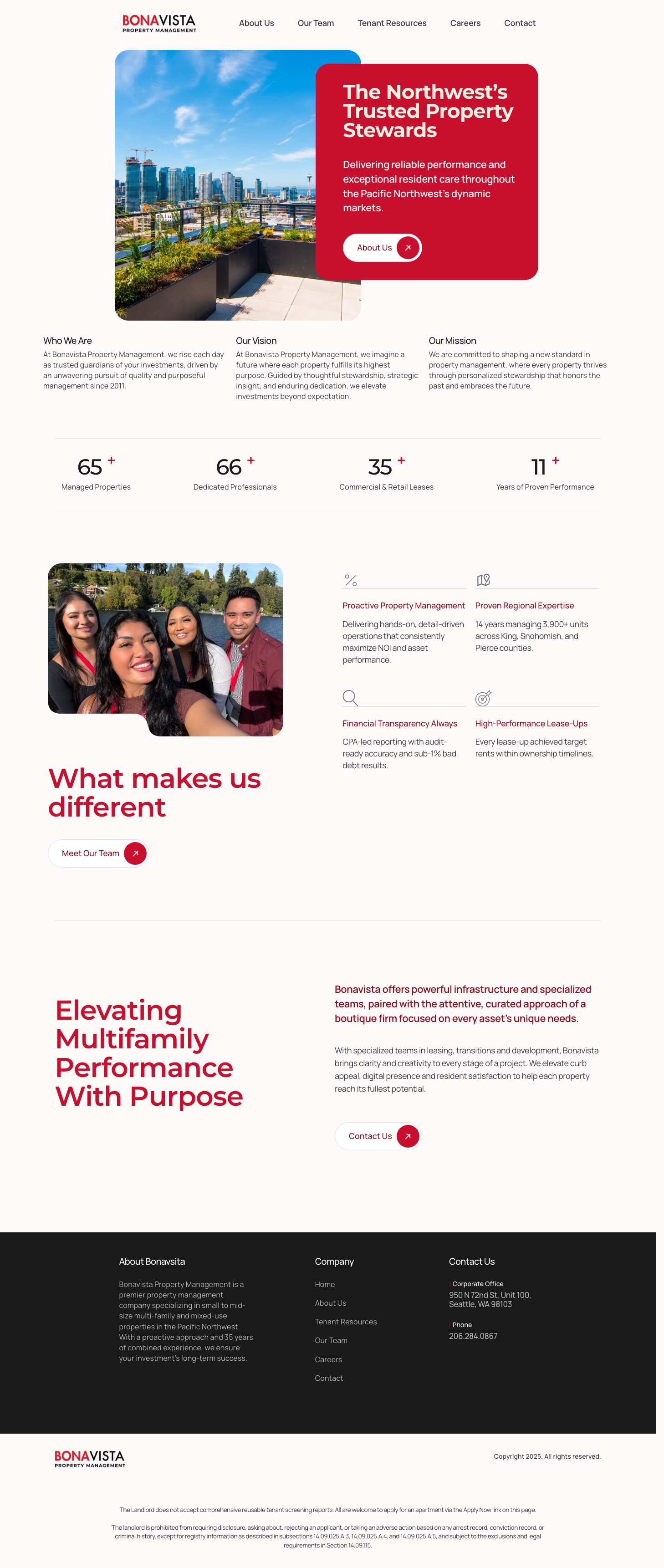Bonavista Property Management full-page screenshot