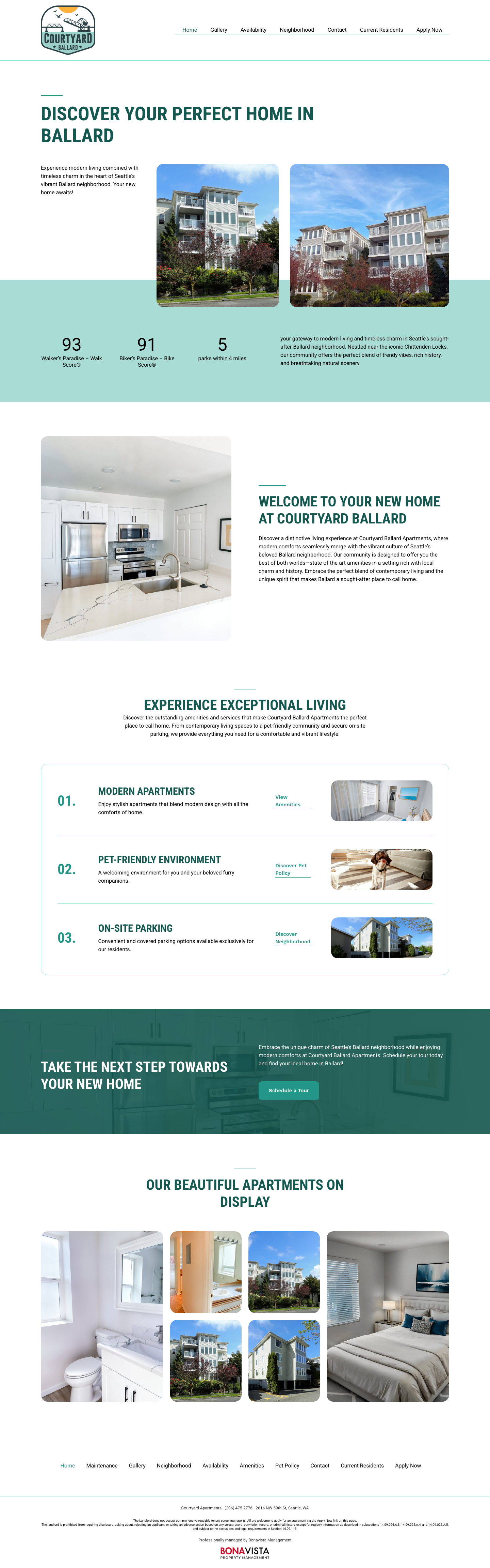 Courtyard Ballard full-page screenshot